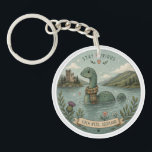 Stay Curious Cozy Cryptid Nessie Loch Ness Monster Keychain<br><div class="desc">Stay Curious Cozy Cryptid Nessie
Whimsical Loch Ness Monster Scotland</div>