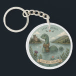 Stay Curious Cozy Cryptid Nessie Loch Ness Monster Keychain<br><div class="desc">Stay Curious Cozy Cryptid Nessie
Whimsical Loch Ness Monster Scotland</div>