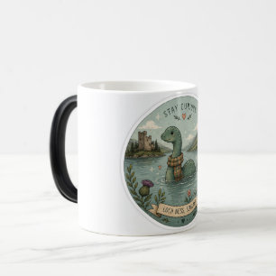 Stay Curious Cozy Cryptid Nessie Loch Ness Monster Magic Mug