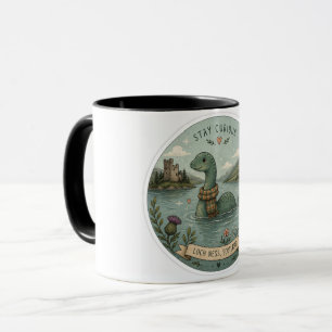 Stay Curious Cozy Cryptid Nessie Loch Ness Monster Mug