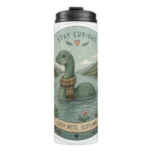 Stay Curious Cozy Cryptid Nessie Loch Ness Monster Thermal Tumbler