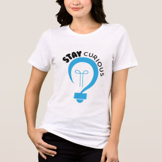 Stay Curious Minimalist T-Shirt | Light Bulb Graph Tri-Blend Shirt