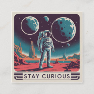 Stay Curious Square Business Card