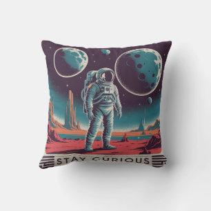 Stay Curious Throw Pillow