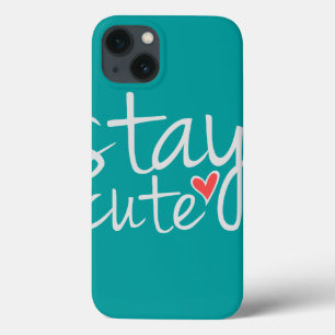 Stay Cute Barely There iPad Case, Grey iPhone 13 Case
