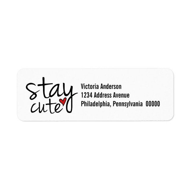 Stay Cute Return Address Labels (Front)