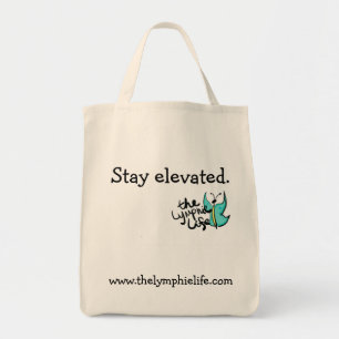 Stay Elevated Butterfly Grocery Tote Bag