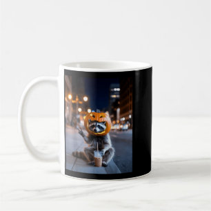 Stay Feral Raccoon Halloween Drinking Iced Coffee Mug