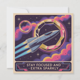 Stay Focused And Extra Sparkly Invitation