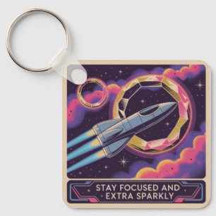 Stay Focused And Extra Sparkly Keychain