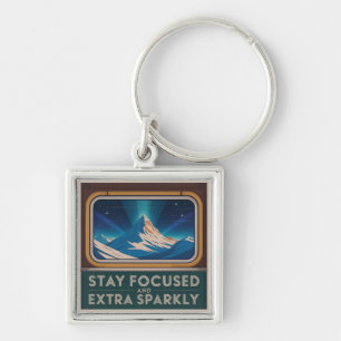 Stay Focused And Extra Sparkly Keychain