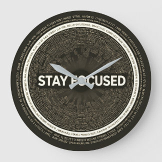 Stay Focused Motivational Wall Clock – Inspiration