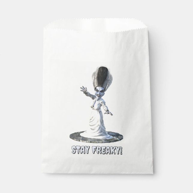 Stay Freaky! Bride of Frankenstein Favour Bag (Front)