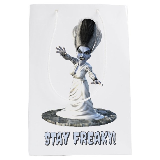 Stay Freaky! Bride of Frankenstein Medium Gift Bag (Front)