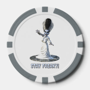 Stay Freaky! Bride of Frankenstein Poker Chips