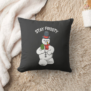 Stay Frosty This Season Throw Pillow