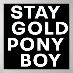 STAY GOLD PONY BOY POSTER