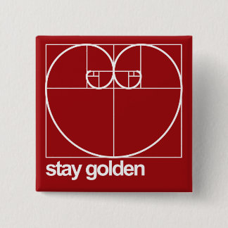 Stay Golden 2 Inch Square Button