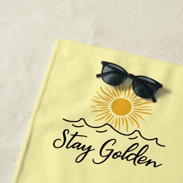 Stay Golden beach Towel – Soft, Stylish & Sun (In Situ)