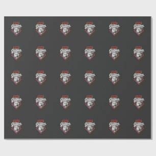 Stay Golden Golden Retriever Retro Dog Wrapping Paper