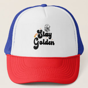 Stay Golden Groovy Retriever Dog Animal Pet Lover Trucker Hat