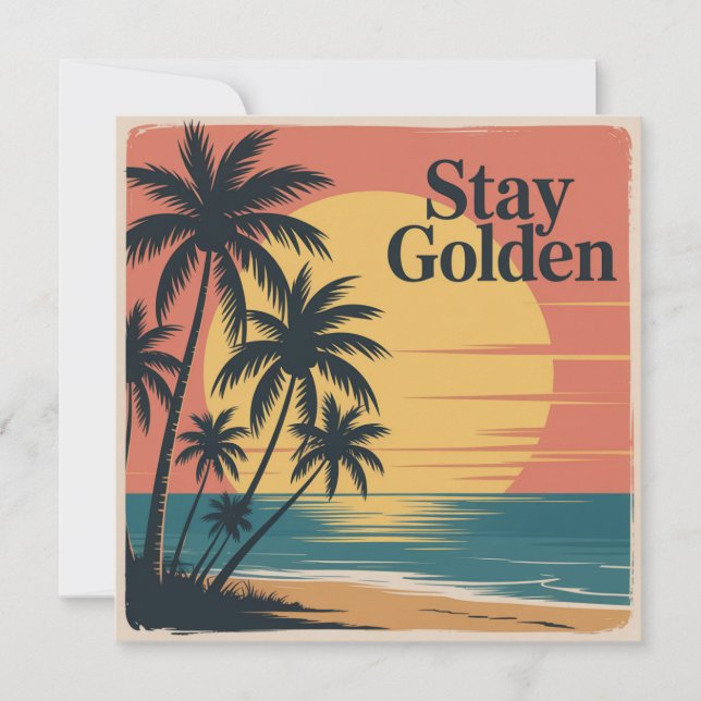 Stay Golden Holiday Card (Front)