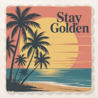 Stay Golden Paper Coaster