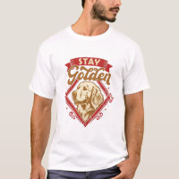 Stay Golden Retriever Dog Red Diamond_1