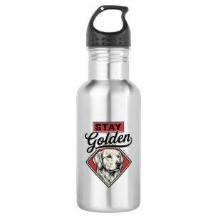 Stay Golden Retriever Vintage Dog Vector Design_1 532 Ml Water Bottle