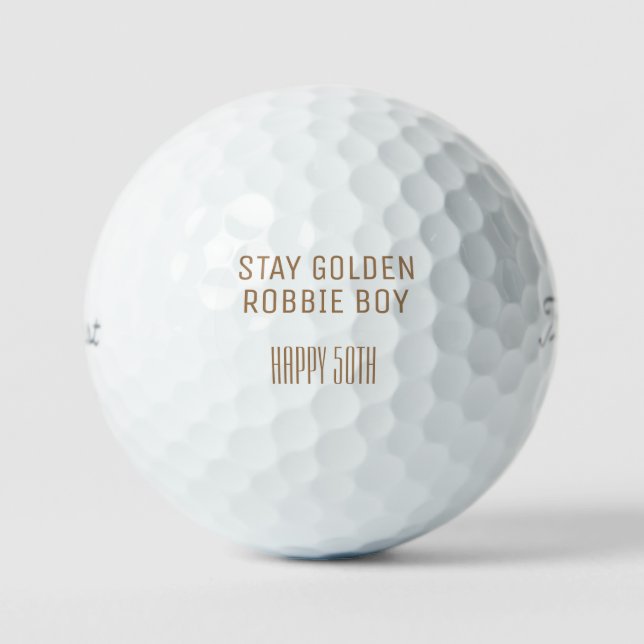 Stay Golden Titleist Pro V1 Golf Balls (Front)