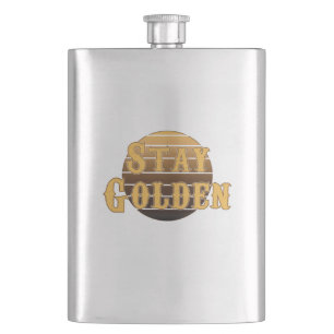 Stay golden vintage flask
