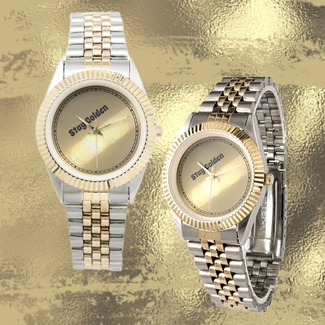 Stay Golden with a Touch of Glam Personalized Watch (Creator Uploaded)
