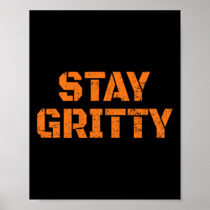 Stay Gritty Funny Ice Hockey Philly Vintage Poster