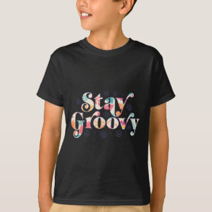 Stay Groovy Hippie Peace Sign Retro 60s 70s Daisy T-Shirt