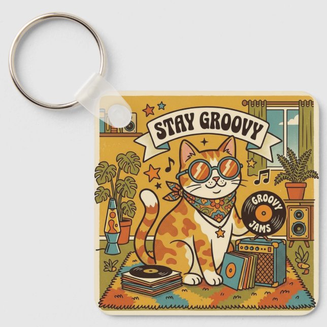 STAY GROOVY KEYCHAIN (Front)