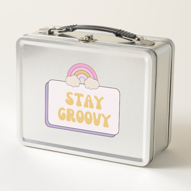 Stay Groovy Metal Lunch Box (Front)