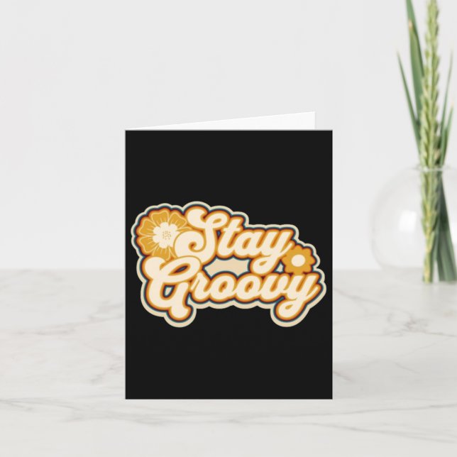 Stay Groovy Sticker  Card (Front)