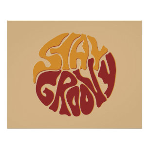 Stay Groovy with a Splash of Red and Yellow Poster