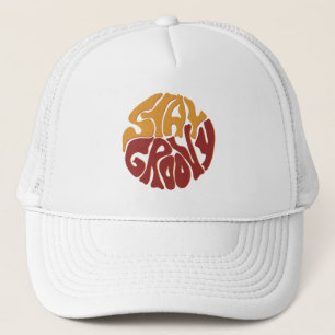 Stay Groovy with a Splash of Red and Yellow Trucker Hat