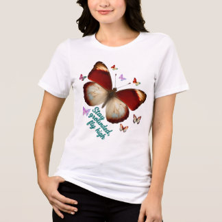Stay Grounded, Fly High – Elegant Butterfly Design Tri-Blend Shirt