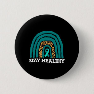Stay Healthy National Stress Awareness Month Ribbo 2 Inch Round Button