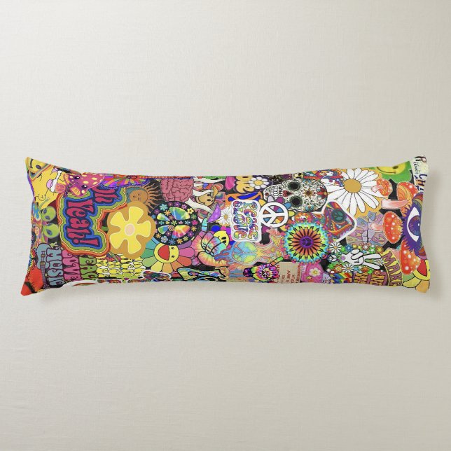 Stay Hippie Body Pillow (Front)