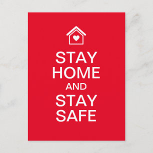 Stay Home and Stay safe Postcard