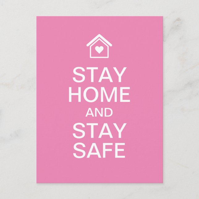 Stay Home and Stay Safe Postcard (Front)