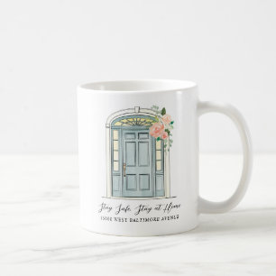 Stay Home Stay Safe Colonial Front Door Coffee Mug