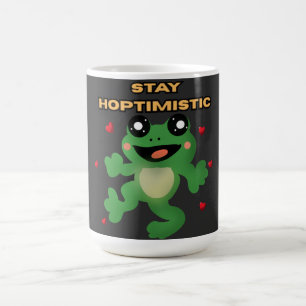 Stay Hoptimistic Cute Frog Pun Funny Frog Lover Gi Coffee Mug