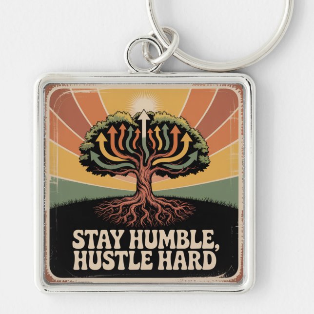 Stay Humble, Hustle Hard Keychain (Front)