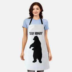 STAY HUNGRY GRIZZLY BEAR Apron CHRISTMAS GIFT