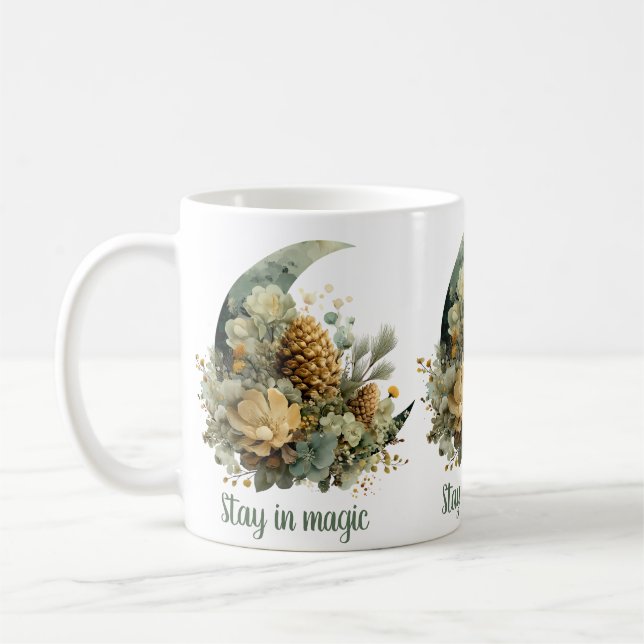 Stay in Magic Winter Moon Design Coffee Mug (Left)