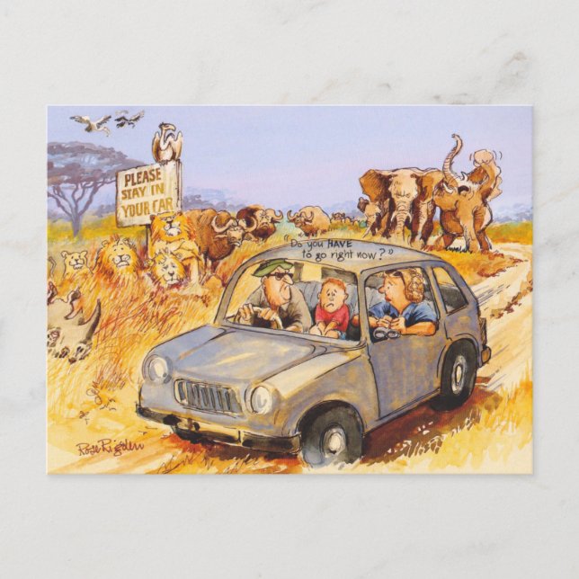 Stay in your car! postcard (Front)